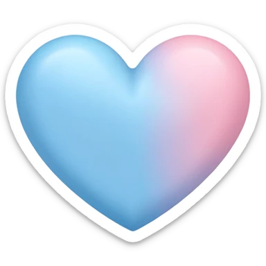 Cœur pastel rose and blue  sticker