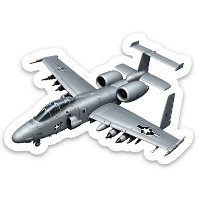 A-10 Thunderbolt II - Fairchild Republic (Grey) sticker