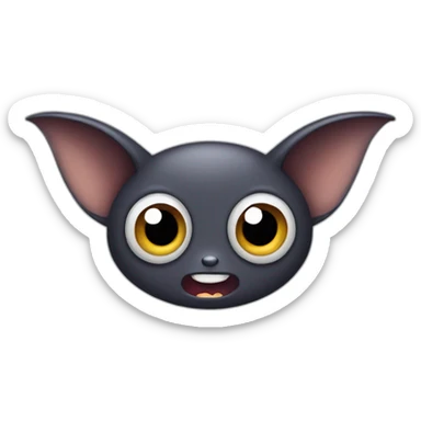 bat with big eyes sticker