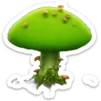 moss with fungi sticker