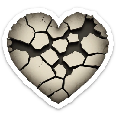 Broken heart sticker