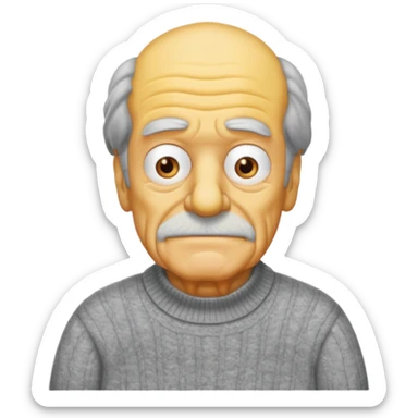 the simpsons, grandpa abe . sticker