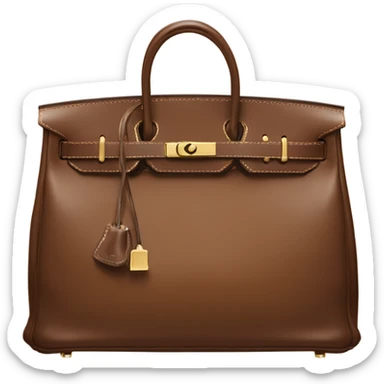 Birkin bag Hermes brown sticker