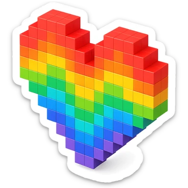 Heart rainbow  sticker