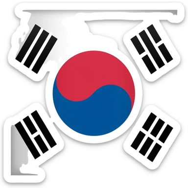 flag of South Korea sticker