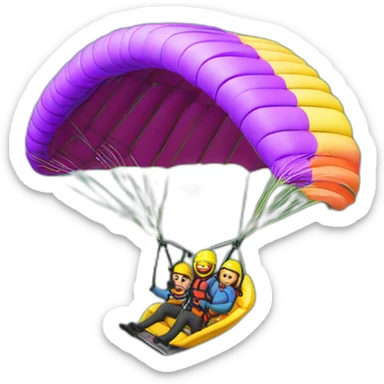 Parapente tandem chocando los puños sticker