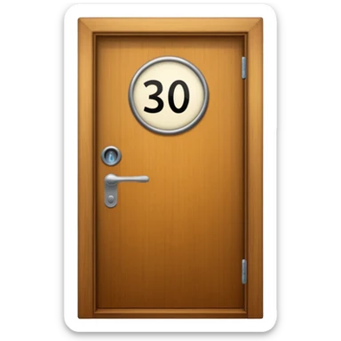 hotel room door number  wood sticker