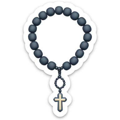 white prayer bead thread  sticker