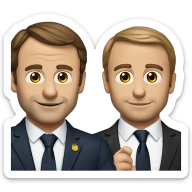 Macron et Zemour se sert la main sticker