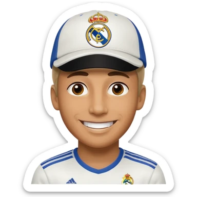 Real Madrid fun with a cap sticker