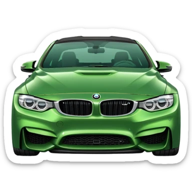 Green bmw m4 upgraded sticker