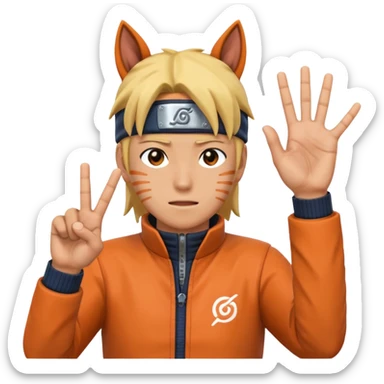 Horse hand sigh in naruto just hands no characters sticker