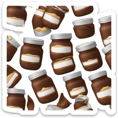 jar of hazelnut chocolate spread sticker