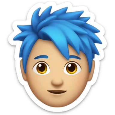 Older fat lesbian Chilean very short spiky bright blue hair sticker