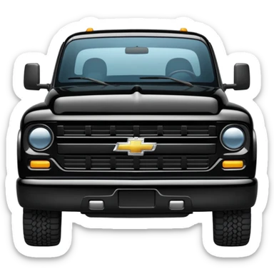 Black chevy truck sticker