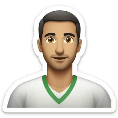 tall algerian men with brown eyes wearing the algerian shirt sticker