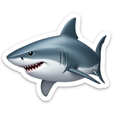 Shark with a top hati  sticker