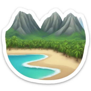 Beach and Mountain  sticker