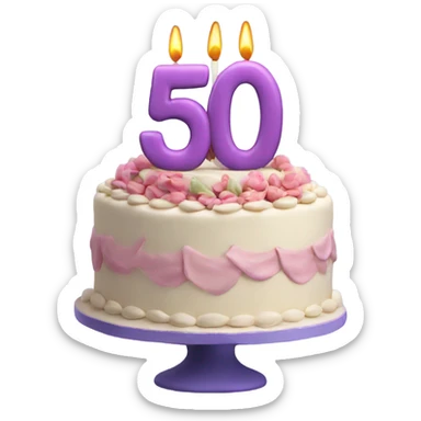 50th Birthday cake  sticker