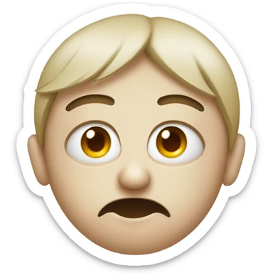 Face with tear drop and quivering lip sticker