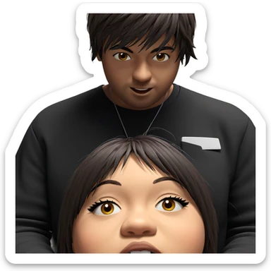 friendship in contrasting colors sticker