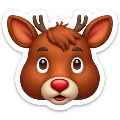 Rudolph red nosed reindeer sticker