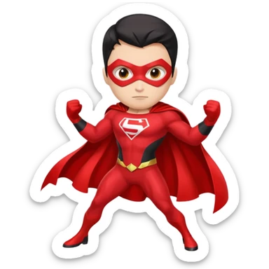 crea un super heroe cuyo don es leer rapido sticker