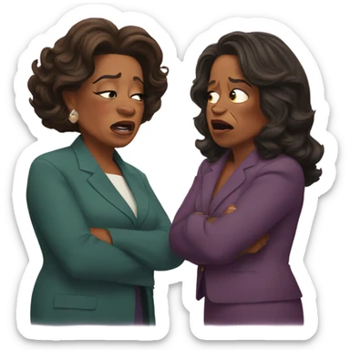 Oprah and Kamala crying  sticker