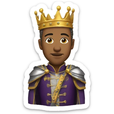 King Baldwin qui lève sa main sticker