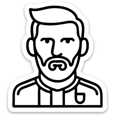 Add an Argentina national team jersey to the Messi icon, keeping the clean outlined icon style with no fill, maintaining a transparent background. sticker