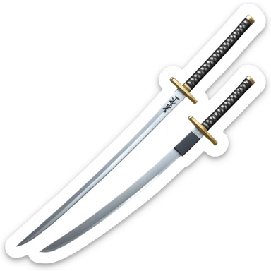 Famous Katana, full length chinese names on blade. sticker