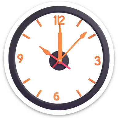 A clock with its hands spinning fast, showing the rapid passage of time. sticker