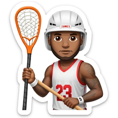 LeBron playing lacrosse  sticker