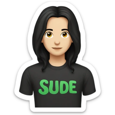 Severus Snape with "Sude" written on her T-shirt sticker