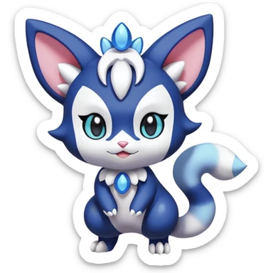 Skitty-Meowstic-Gorebyss-Pokémon (full body) sticker