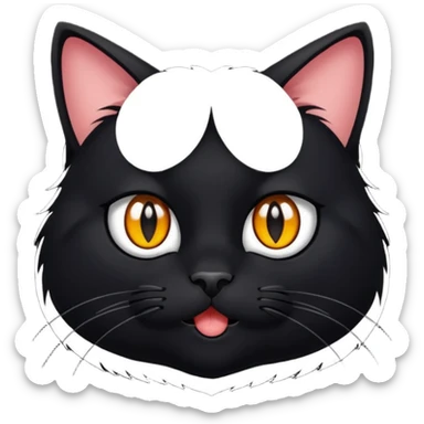 Black cat with this expression🤨 sticker