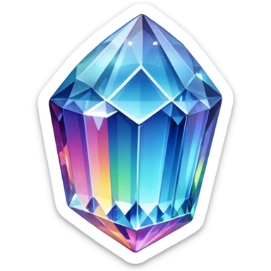 A big crystal (no background)(The crystal has many colours) sticker