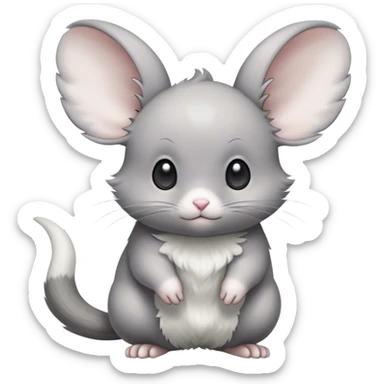 Minccino-Espurr-Cinccino-Mouse-Chinchilla-creature-hybrid sticker