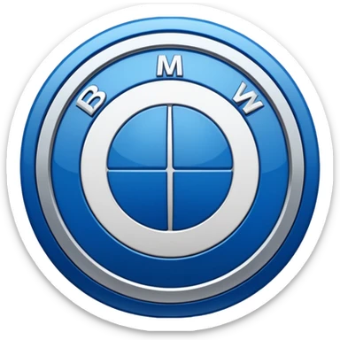 create an emoji of bmw logo so that i can copy and paste sticker