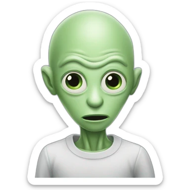 Alien Arthur with a bipolar disorder  sticker