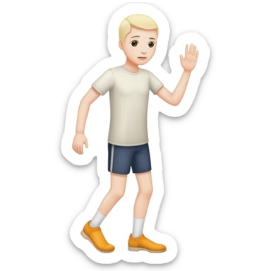 une tête avec des pied  sticker