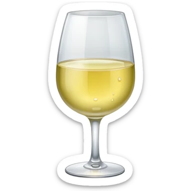 glass of white wine  sticker