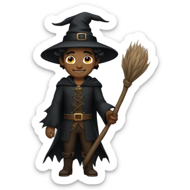 handsome man witch sticker