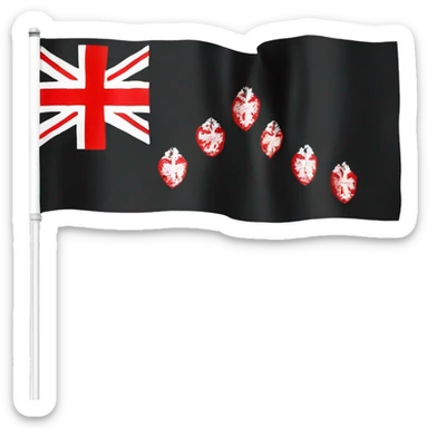 Black and white Georgian flag  sticker