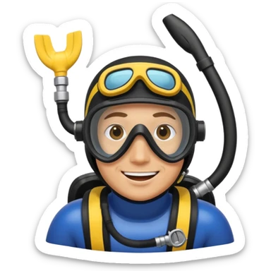 scuba diver sticker