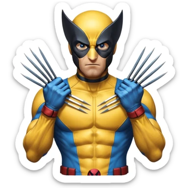Wolverine from Deadpool & Wolverine movie sticker