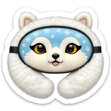 cozy winter sleep mask sticker
