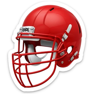 college football player helmets red  sticker