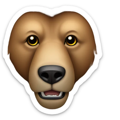 Grizzly Bear with lion mane sticker