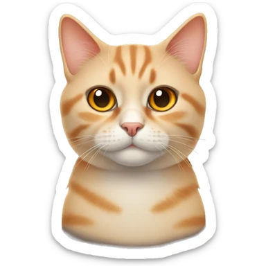 British cat orange color sticker